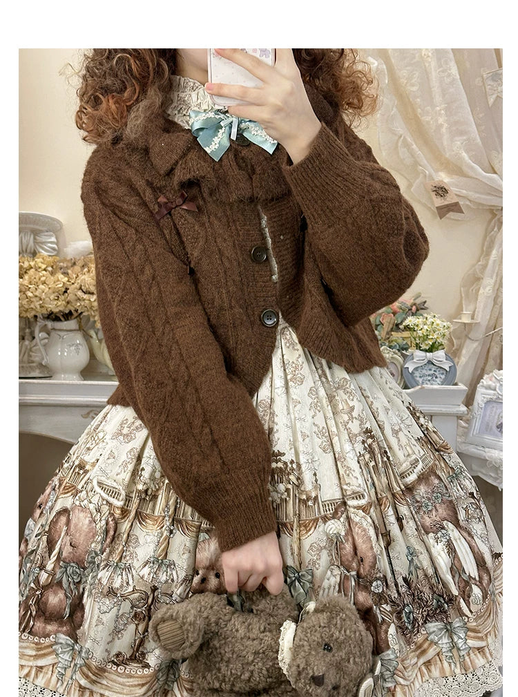 Napoleon Pastry - Sweet Lolita Cardigan, Detachable Bows - image 13