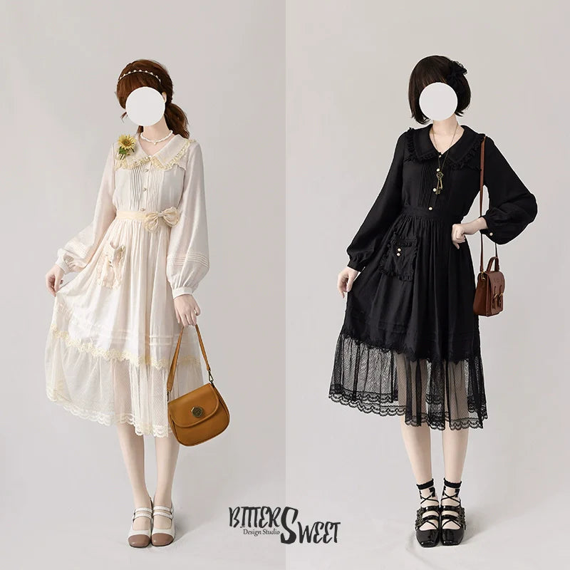 Elegant Lolita Shirt and Midi Skirt Options - image 15