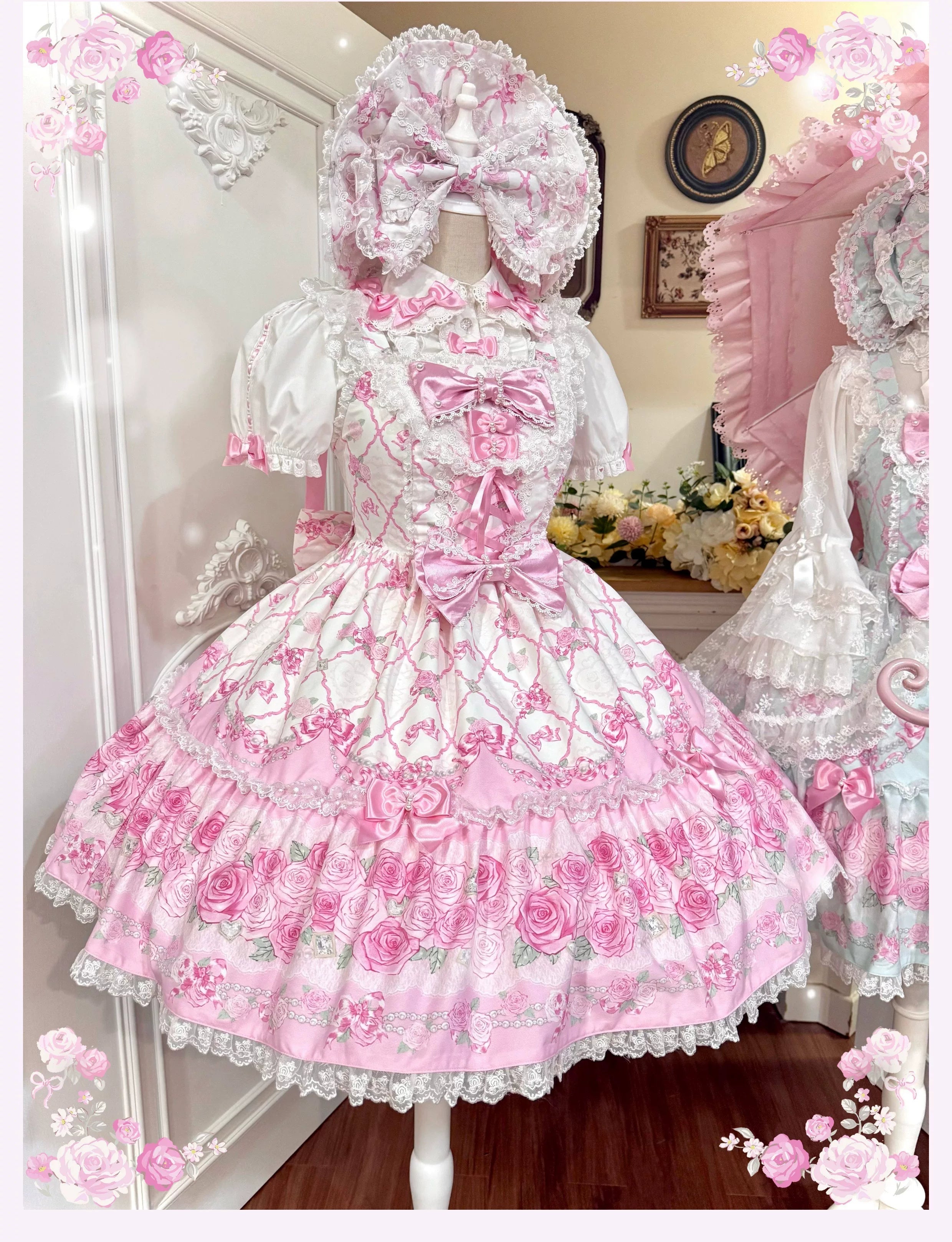 Summer 2026 - Floral Ribbon Bow Old School Lolita JSK - image 11
