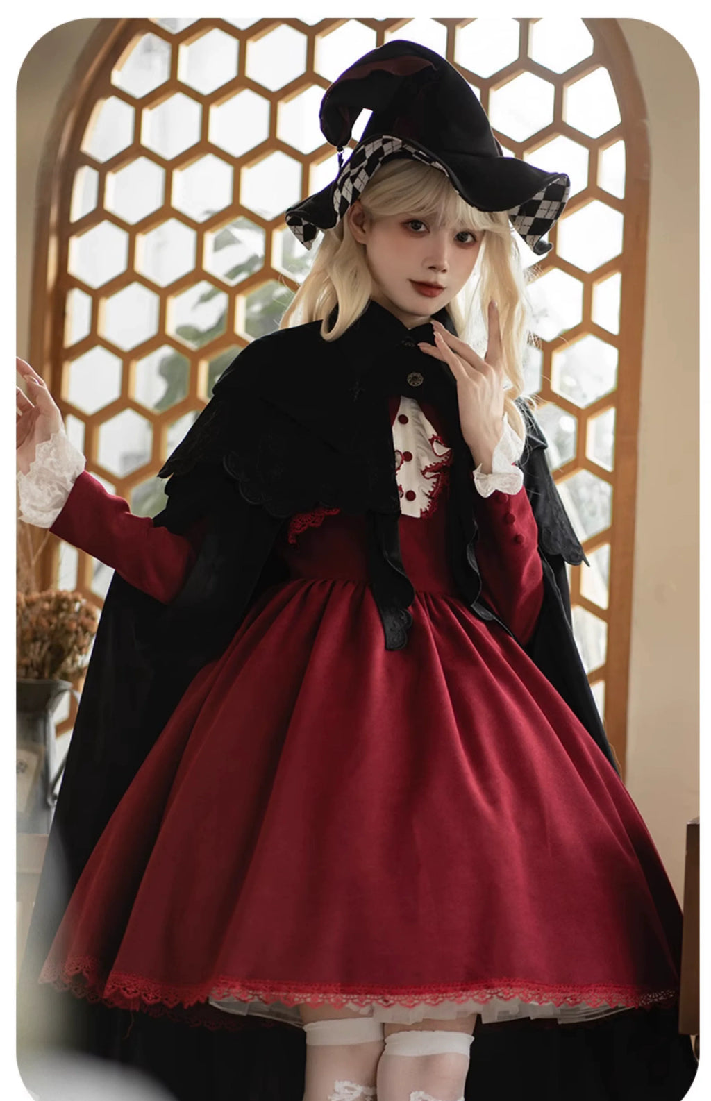 Pilgrim - Black Gothic Lolita Cape, Detachable 2-Piece - image 8