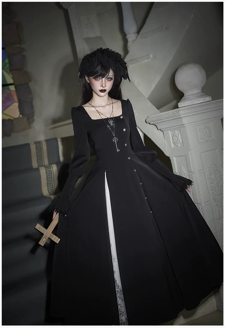 Raven's Night Song Oriental Gothic Lolita Dress Set - image 36