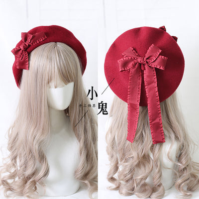 Sweet Bow Multicolors Lolita Wool Beret - image 14