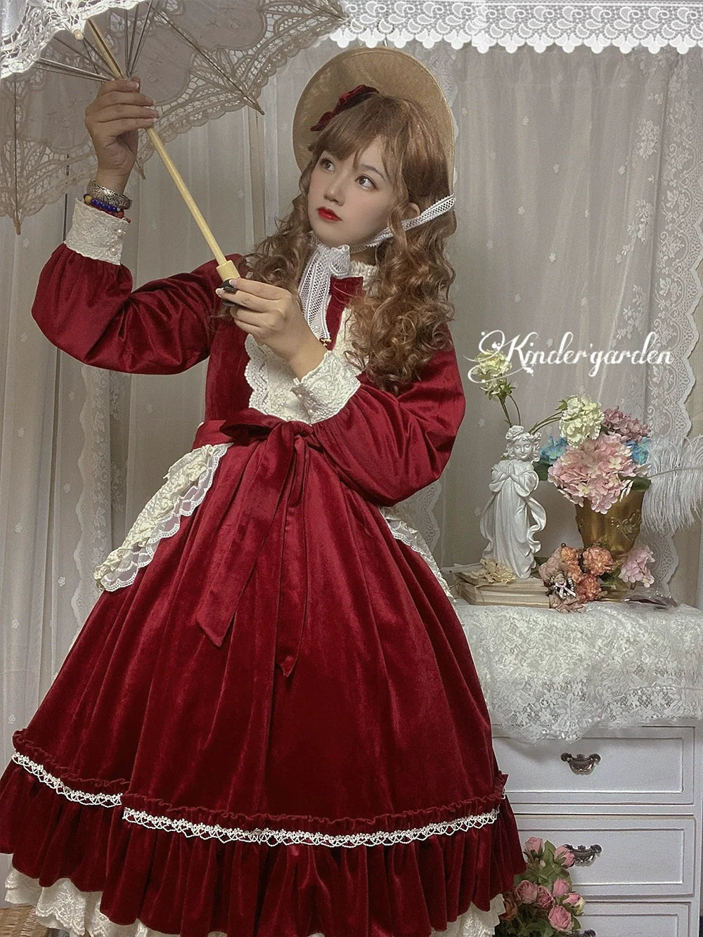 Vintage Elegant Velvet OP Dress - image 41