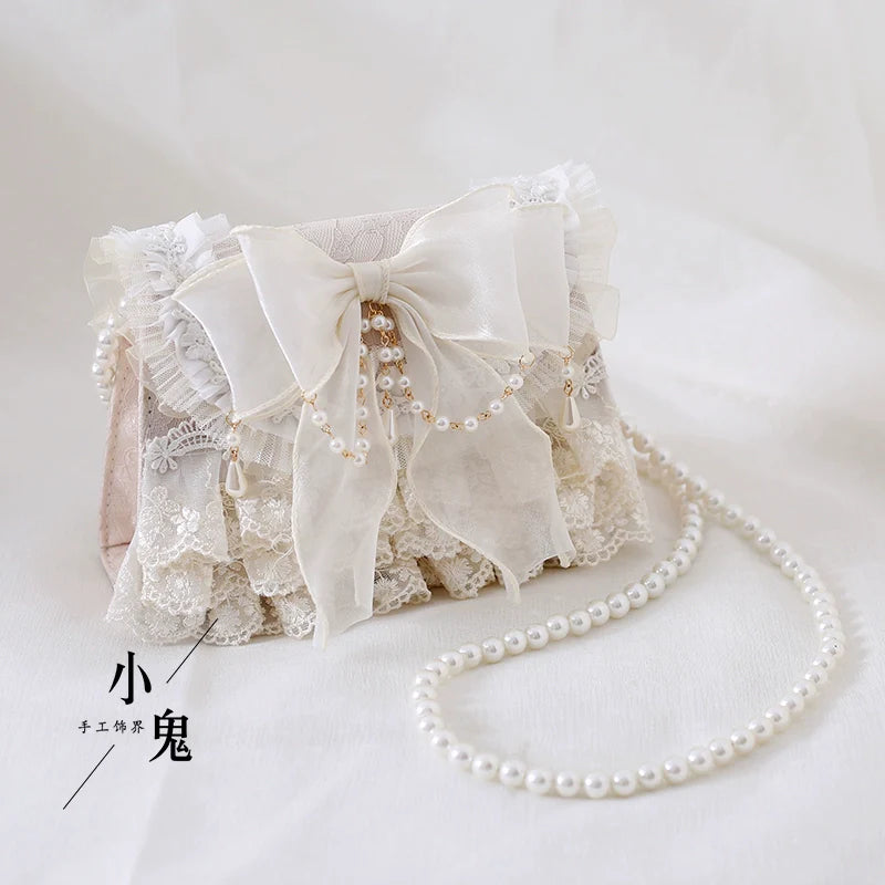 Elegant Lolita Handbag Ivory Tea Party Lolita Bag - image 13