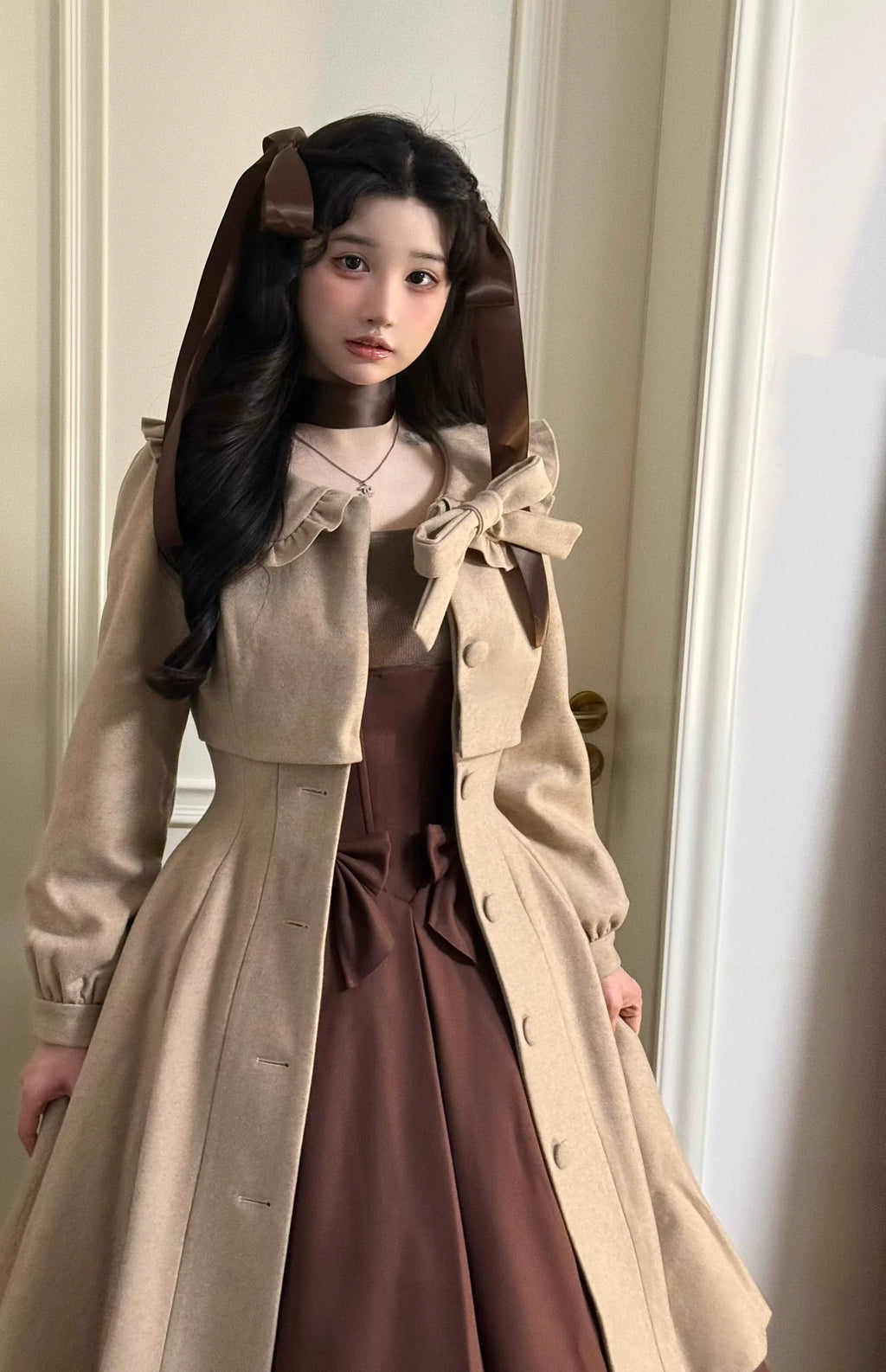 Winter Classic Lolita Coat Suit Woolen Plus Size Outerwear - image 12