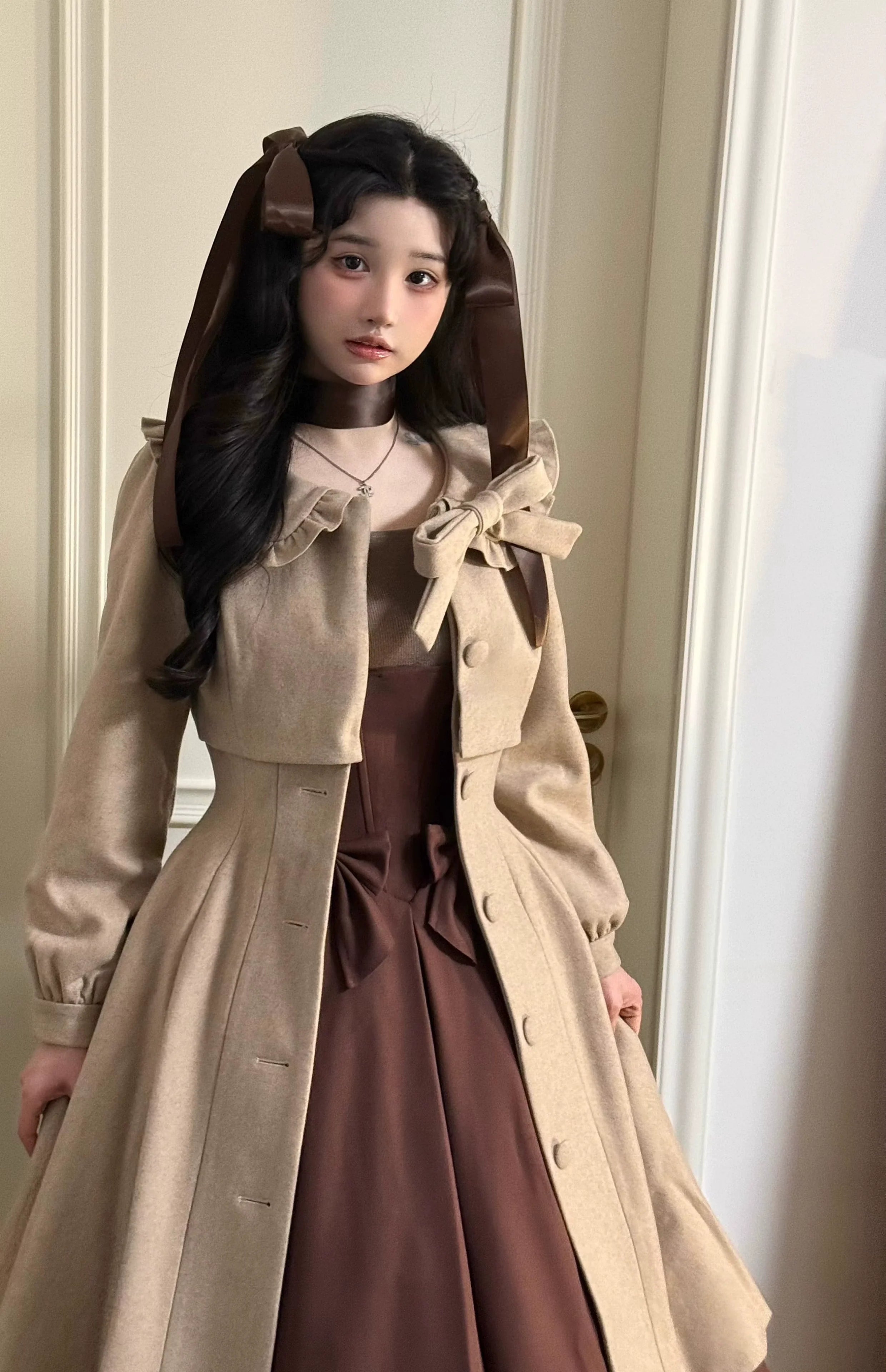 Winter Classic Lolita Coat Suit Woolen Plus Size Outerwear - image 12
