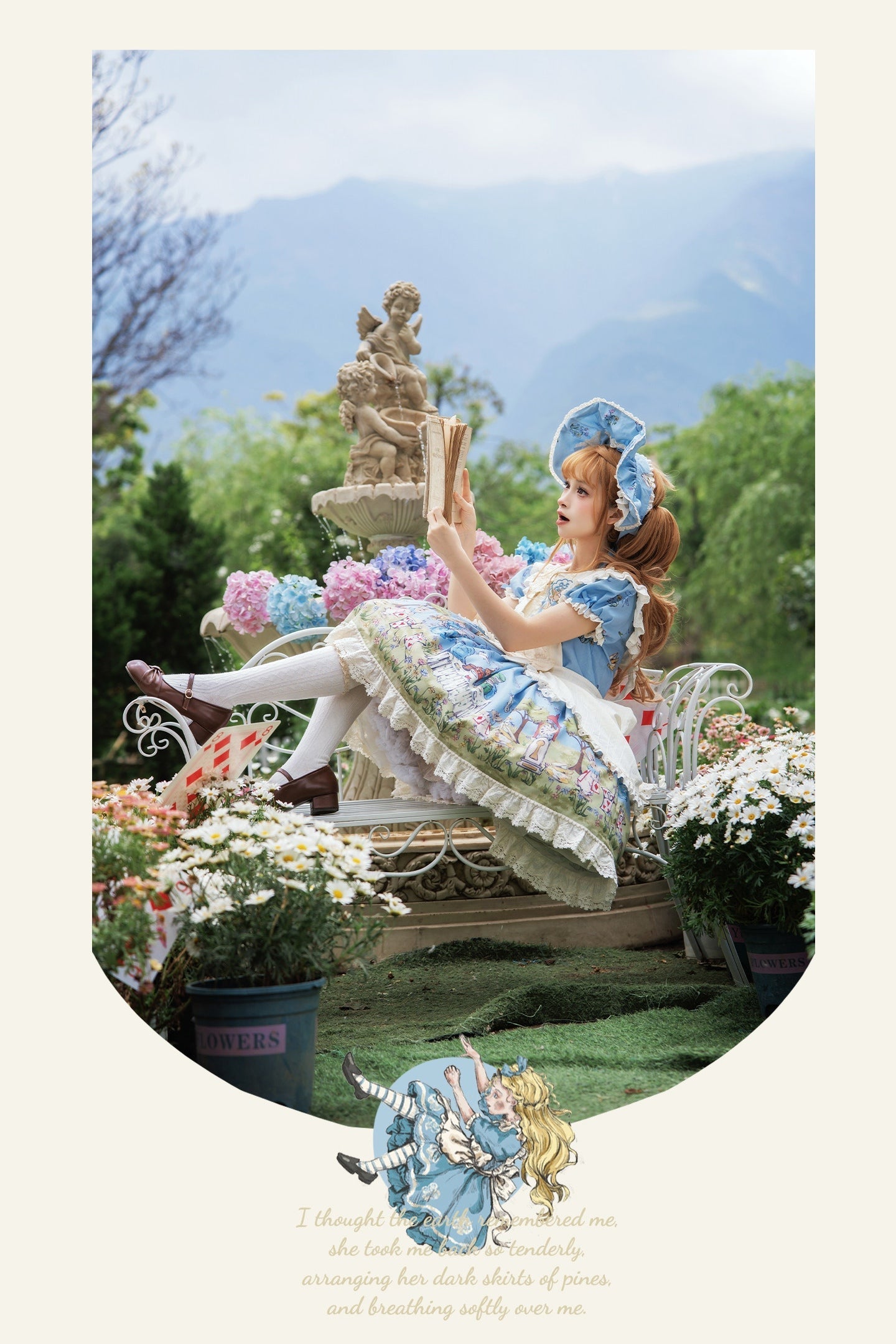 Pastoral Alice Lolita OP Dress and Accessories - image 10