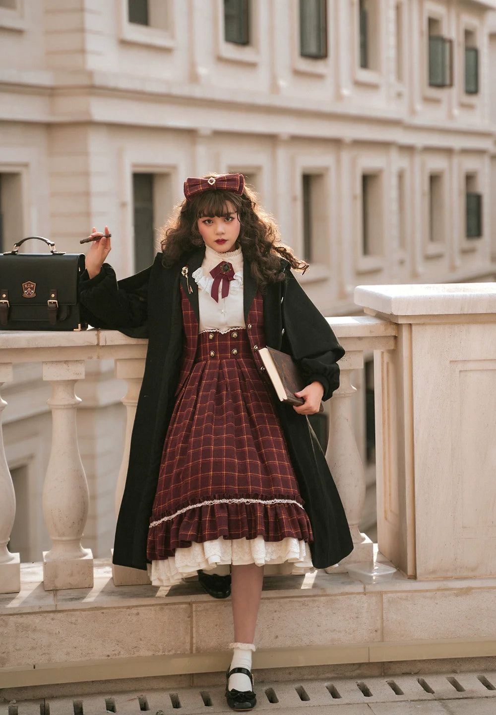 Rose - Elegant Lolita Fishbone Grid Skirt Customized - image 35
