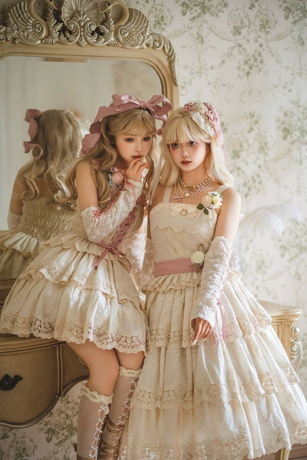 Forest Waltz - Classic Lolita Tiered Skirt Multi-layer Embroidered SK - image 3