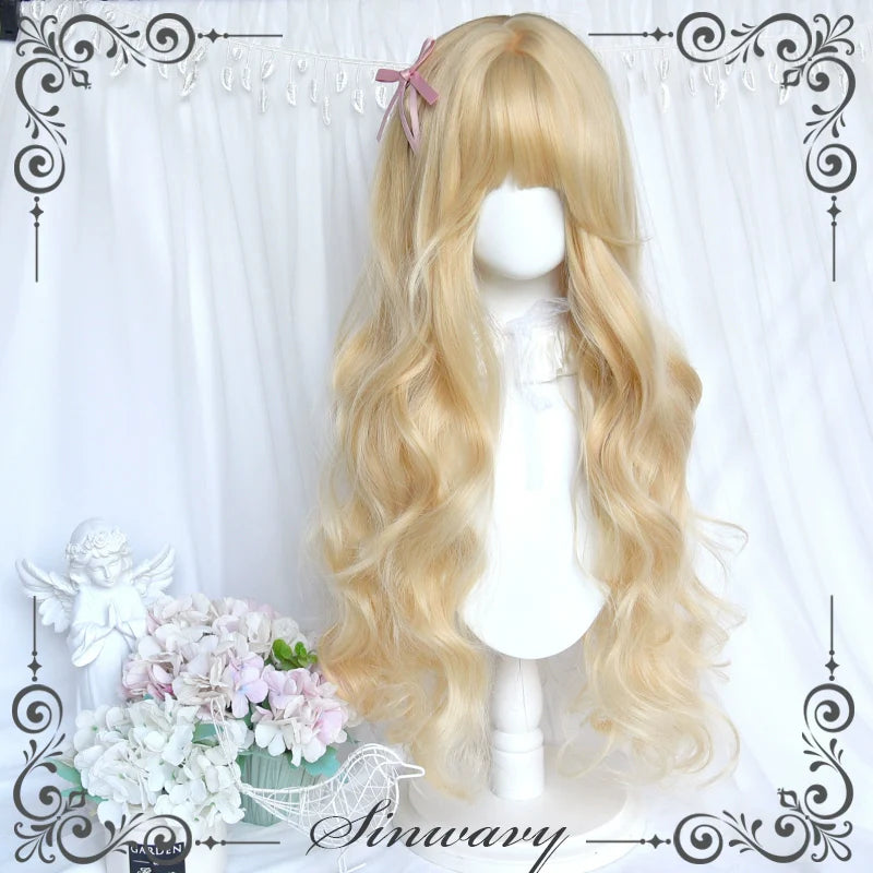Elegant Lolita Platinum Wig Long Curly Layered Wig - image 2