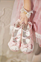 Milky Puff - Sweet Lolita Heels Shoes, Round Toe With Petite Wedge - image 5