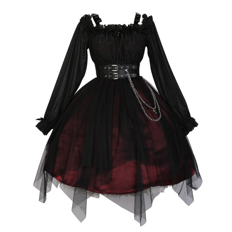 The Girl Assassin - Halloween Gothic Lolita Irregularly Hemline Dress - image 5