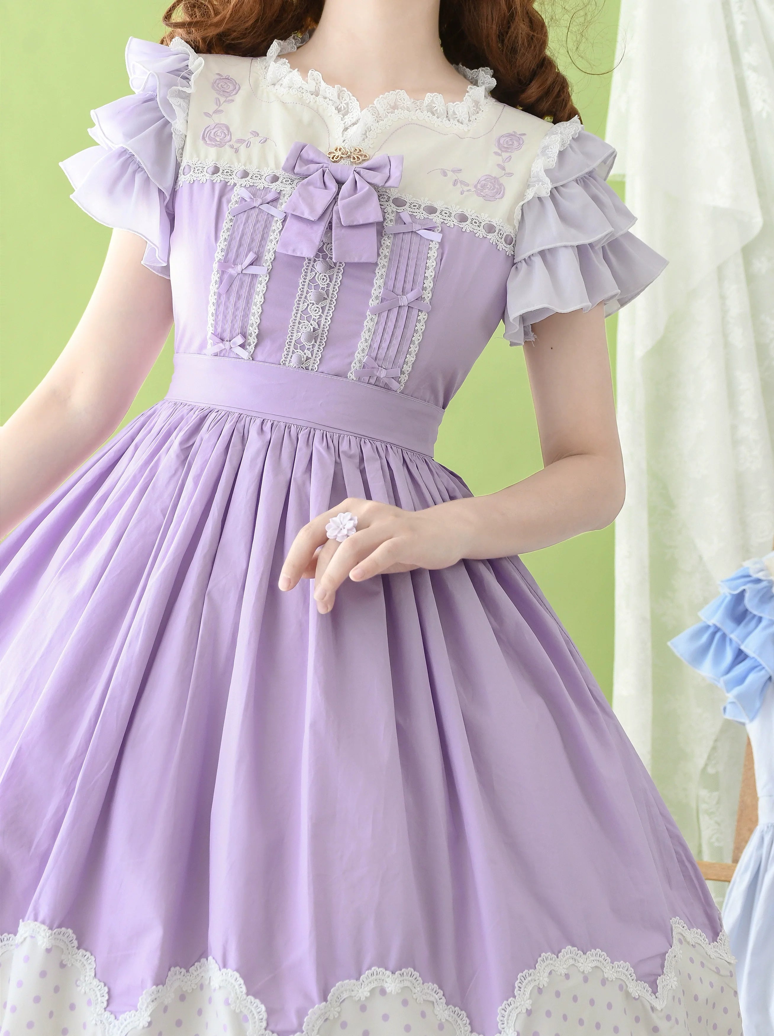 Summer Breeze - Sweet Lolita OP Embroidery Daily Lolita Dress - image 12