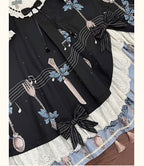 Witch's Banquet - Printed Doll-like Sweet Lolita OP, Apron-like Front and Accessories - image 5