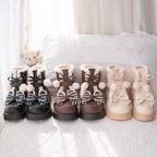 Milk Bear - Winter Lolita Shoes Thick Sole Fleece Snow Boots - image 10