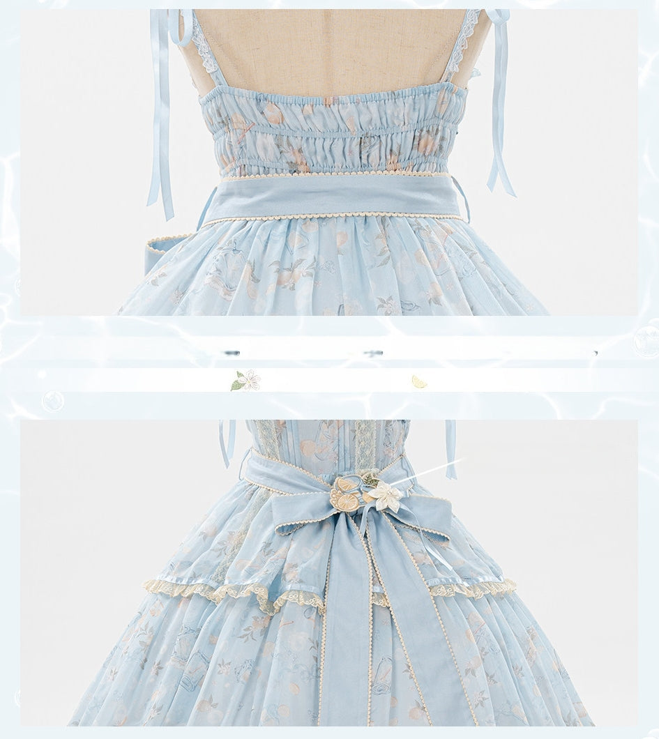 Lemon Soda Lolita JSK Long Dress Set - image 4