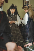 Rose - Elegant Lolita Fishbone Grid Skirt Customized - image 12