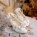 Wedding Lolita Floral Pointed Toe Heels - image 1