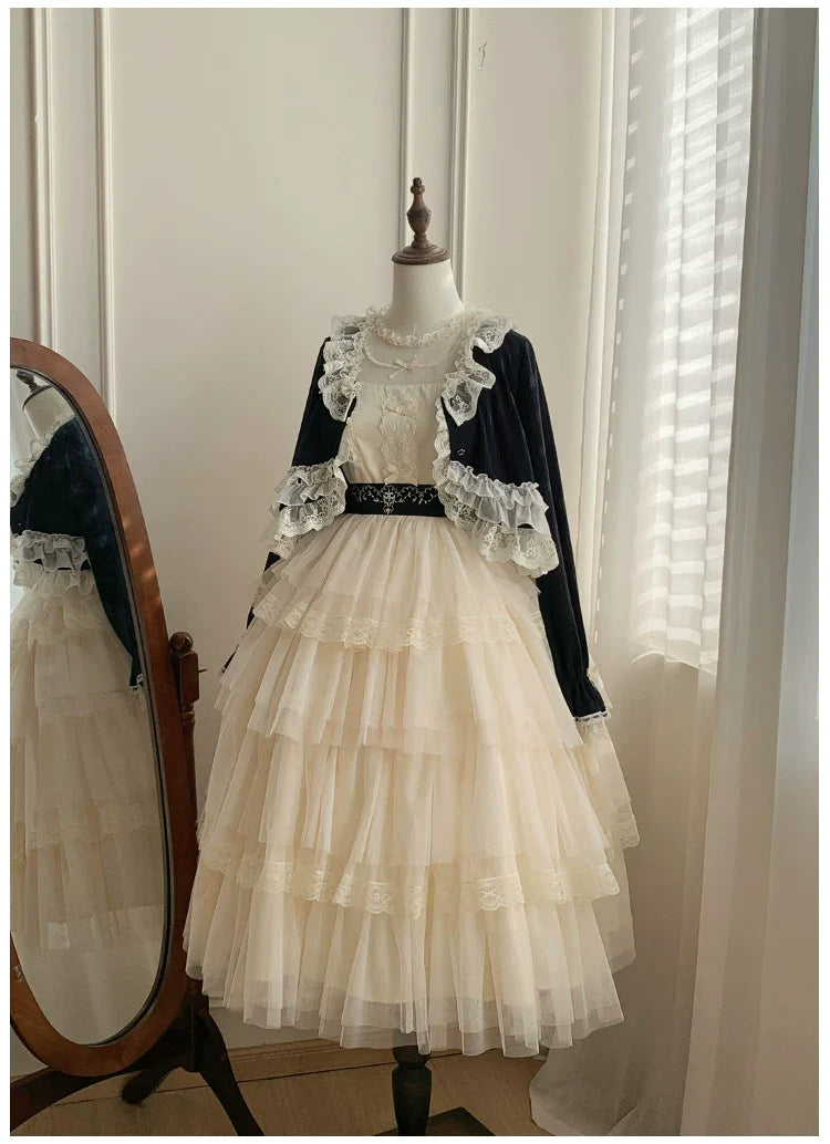 Bloom Period - Elegant Lolita Bolero, Layered Lace Ruffles - image 5