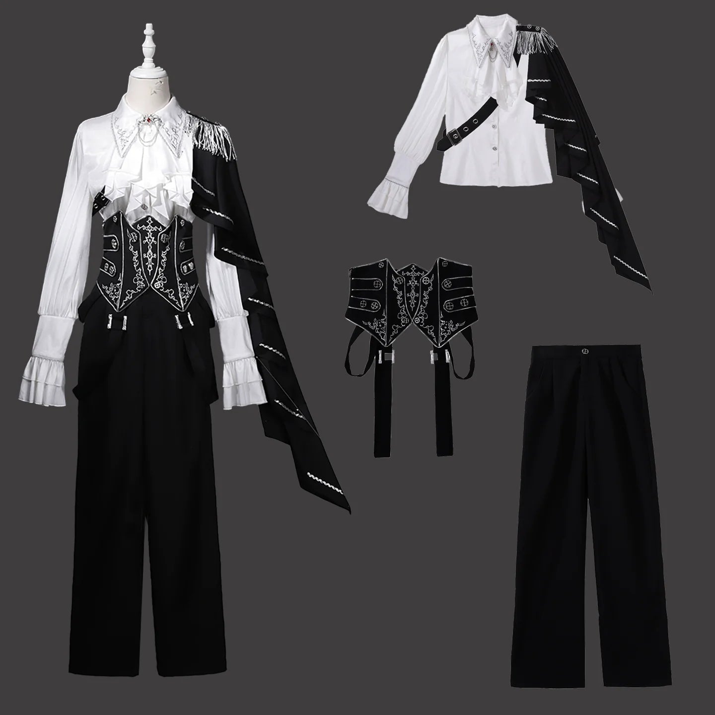 Ouji Lolita Pants Set, Detachable Jabot & Shawl - image 17