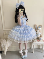 Sugar Girl Love Overture Sweet Lolita Tiered Ruffle JSK and Accessories - image 21