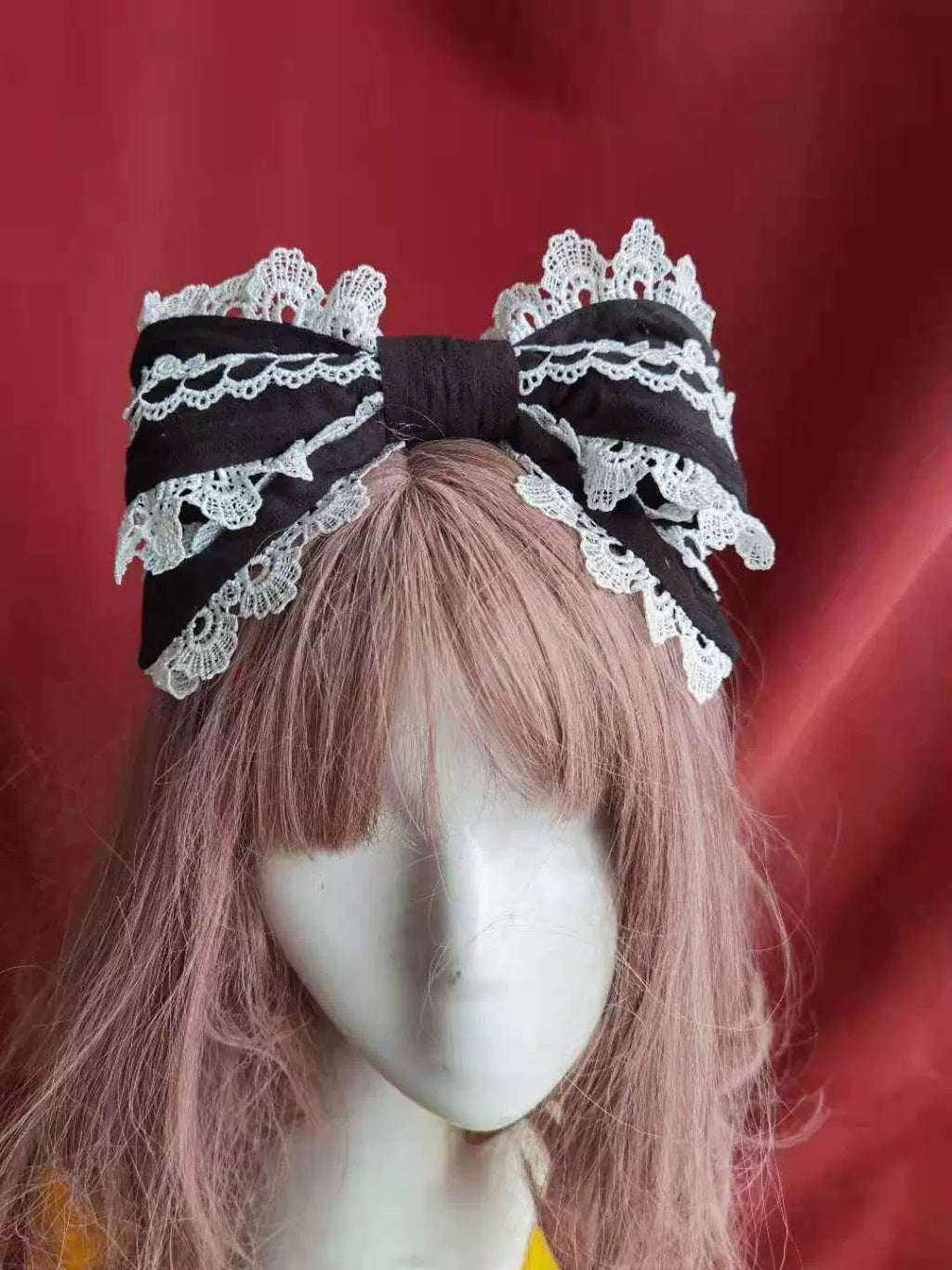 Mirror Doll - Old School Lolita Tiered Hem JSK with Polka Dot Lace and Accessories - image 38