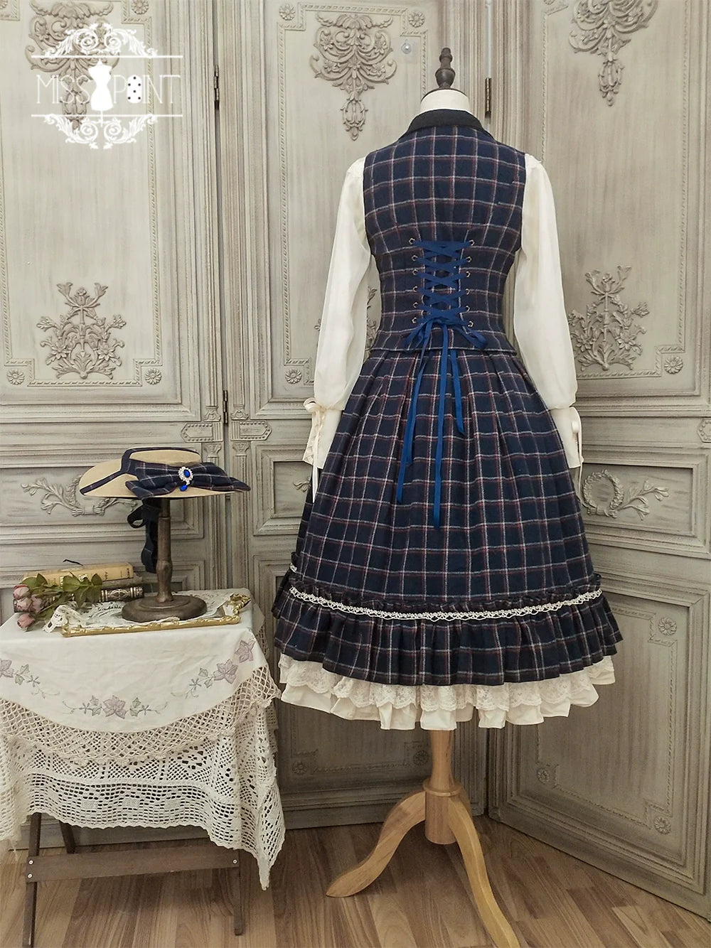 Rose - Elegant Lolita Fishbone Grid Skirt Customized - image 79