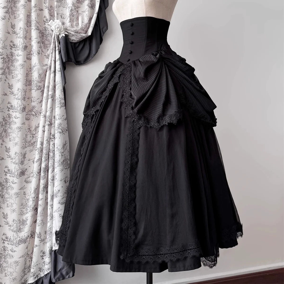 Dreaming Gothic Lolita Fishbone Long Skirt - image 2