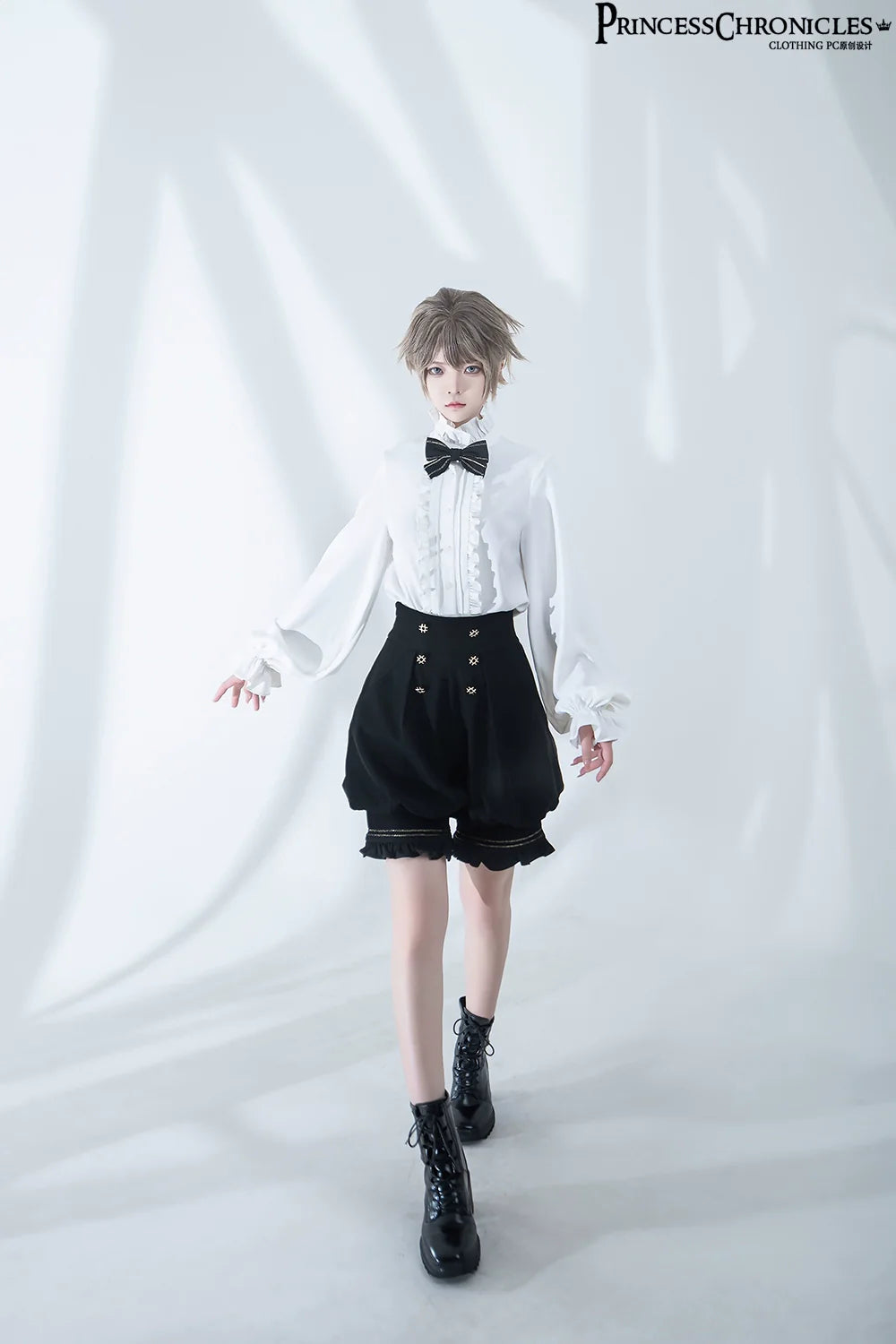 Desperate Bunny - Ouji Lolita Vest Shorts Set - image 11