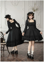 Audrey's Reply - Classic Lolita Square Neck OP, Detachable Embroidered Collar and Accessories - image 4
