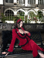 Poisonous Apple - Burgundy Lolita Jacket and Fishtail Skirt Options - image 6