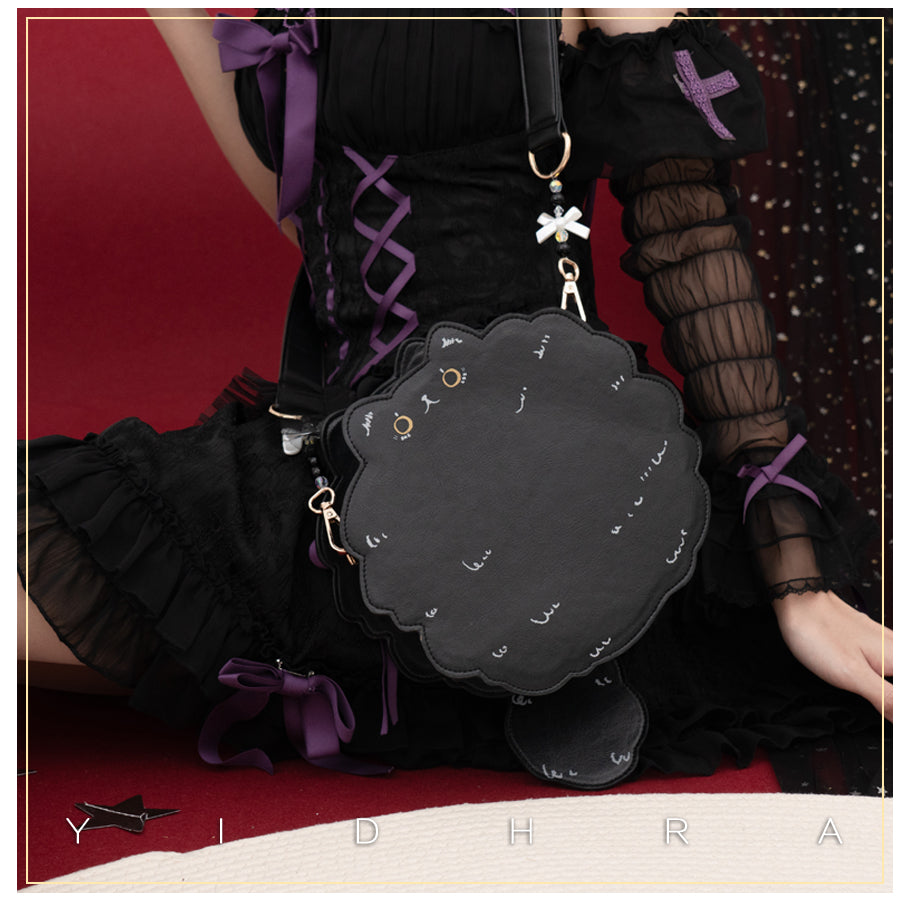 Printed Kawaii Cat Leather Shoulder Bag - image 1