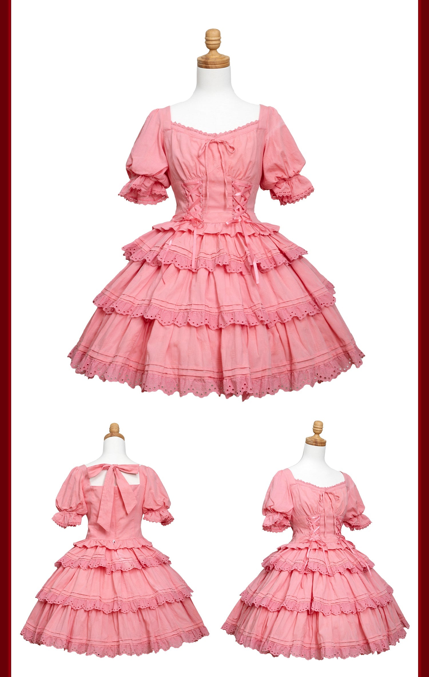 Miss Flora - Cotton Sweet Lolita Dress Set Doll-like OP and JSK - image 16