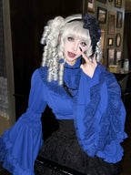 Gothic Lolita Blouse, Lace Hime-sleeve - image 1