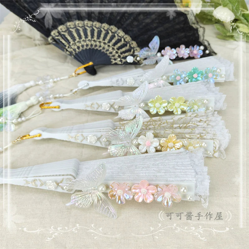 Butterfly Tassel Han Lolita Folding Fan - image 16