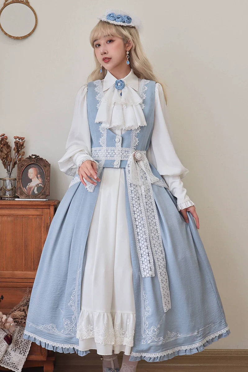 Miss Leisha - Classic Lolita Skirt Set Elegant Winter Cape - image 3