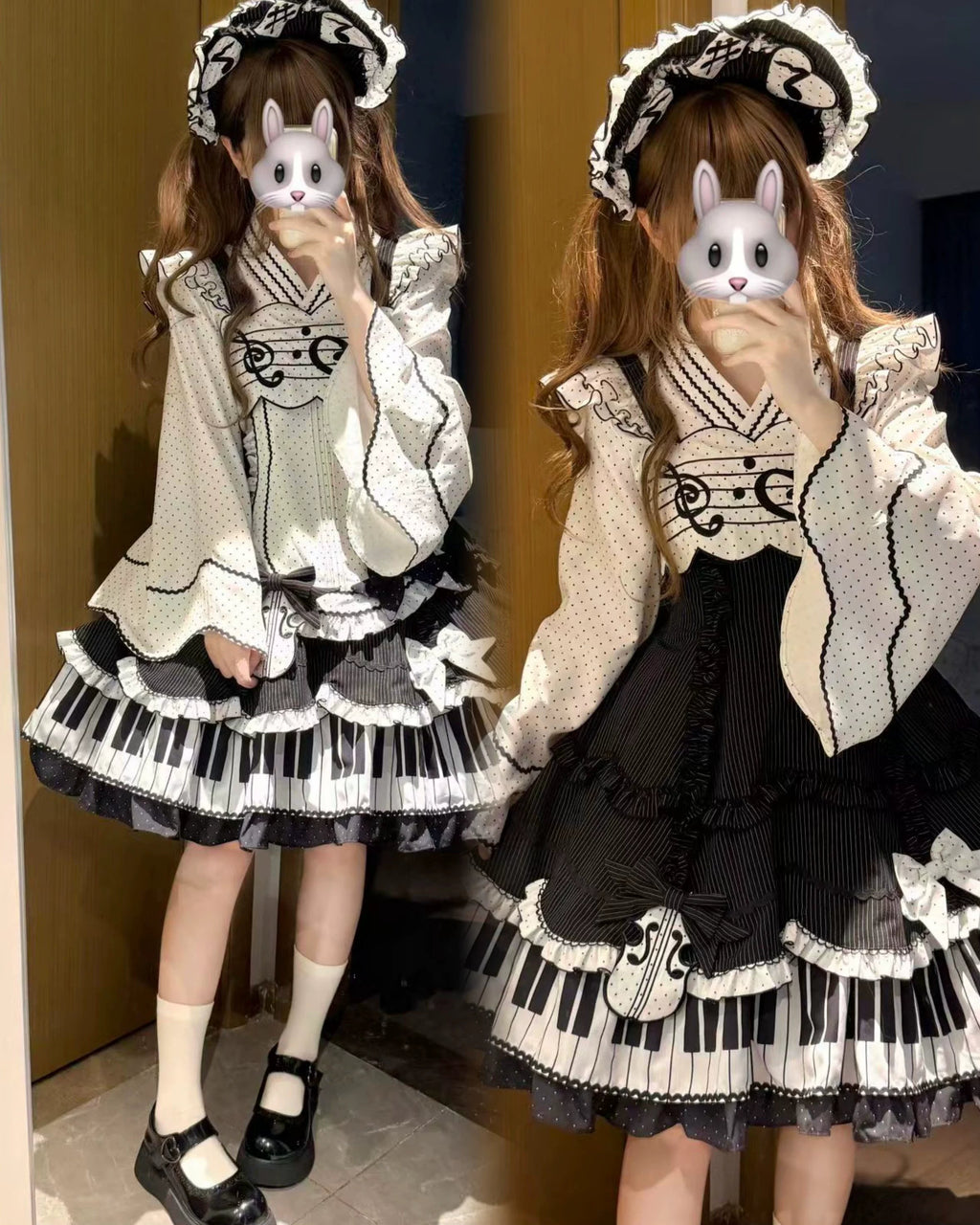 Rhythm Note Old School Lolita Piano-Key JSK and Accessories - image 19