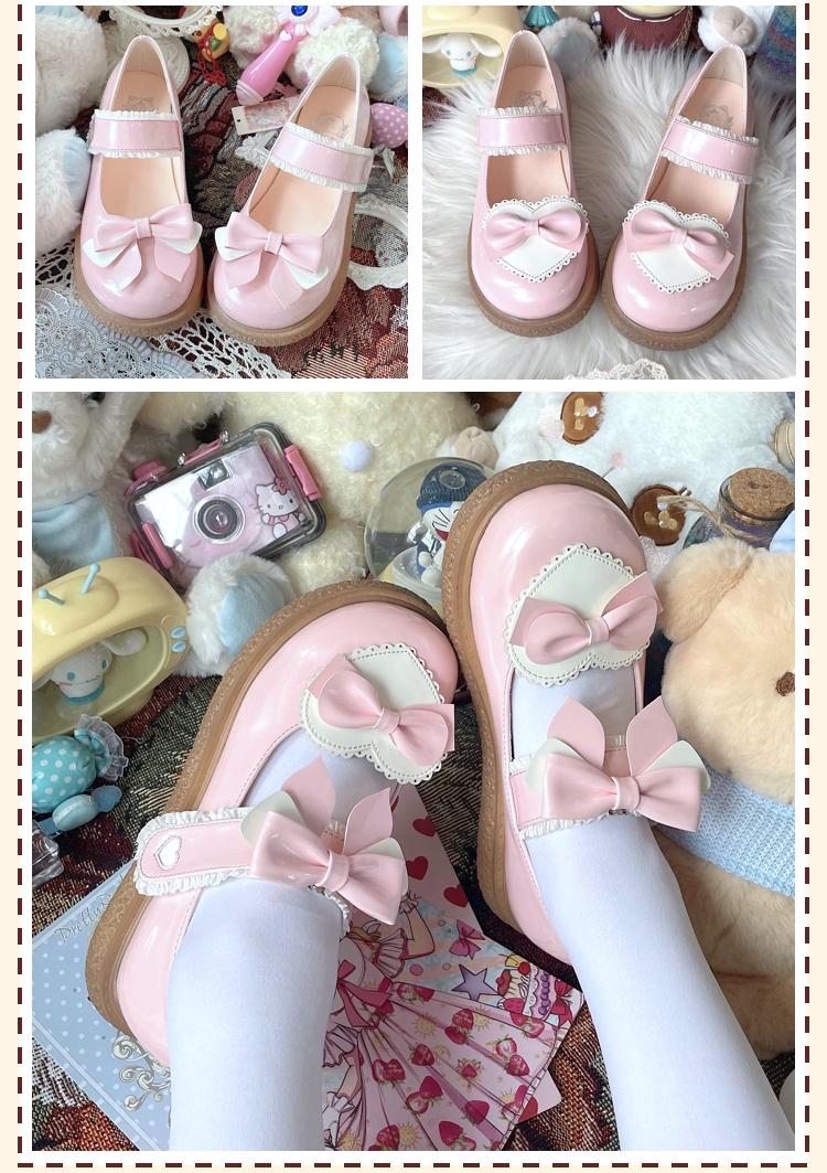 Cute Milkmaid Round Toe Multicolor Lolita Shoes - image 15