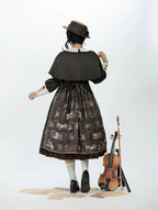 German Bookshelf - Classic Lolita OP Dress & Detachble Cape - image 44
