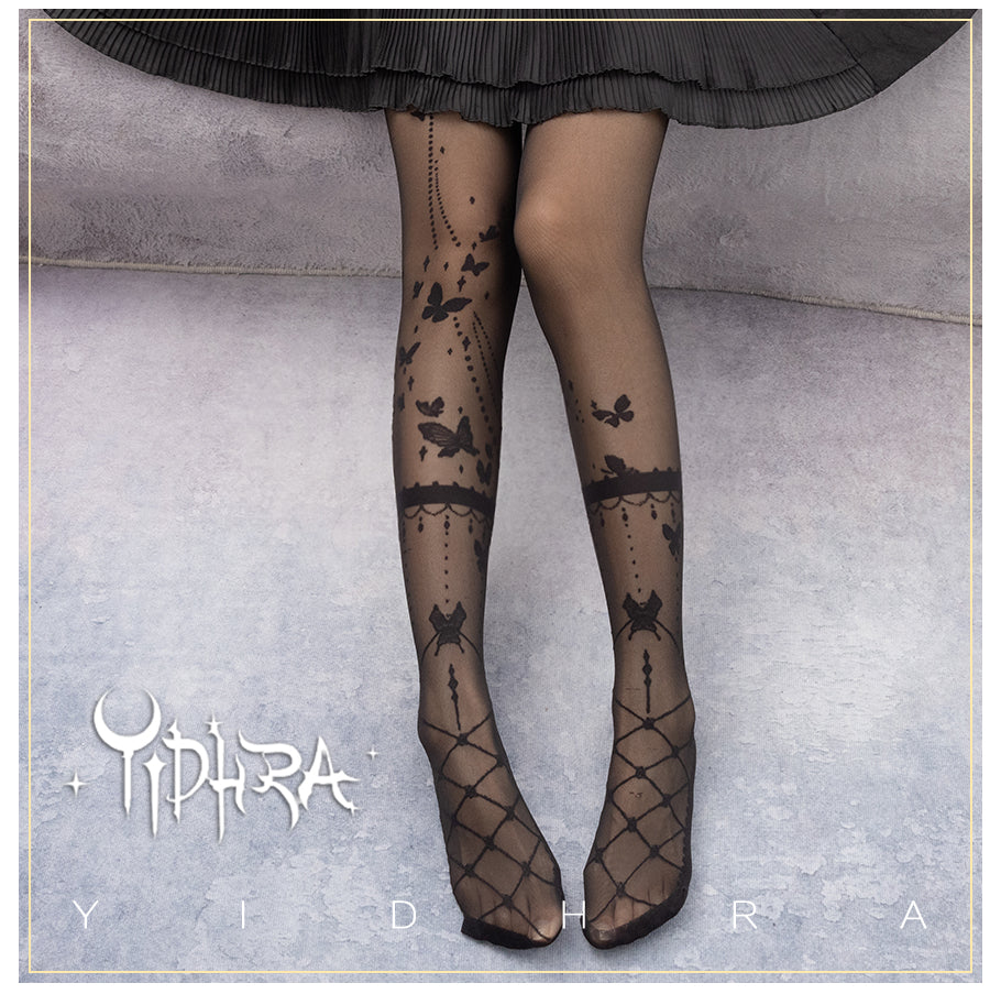 Wedding Night Butterfly - Kawaii Lolita Summer Tights - image 11