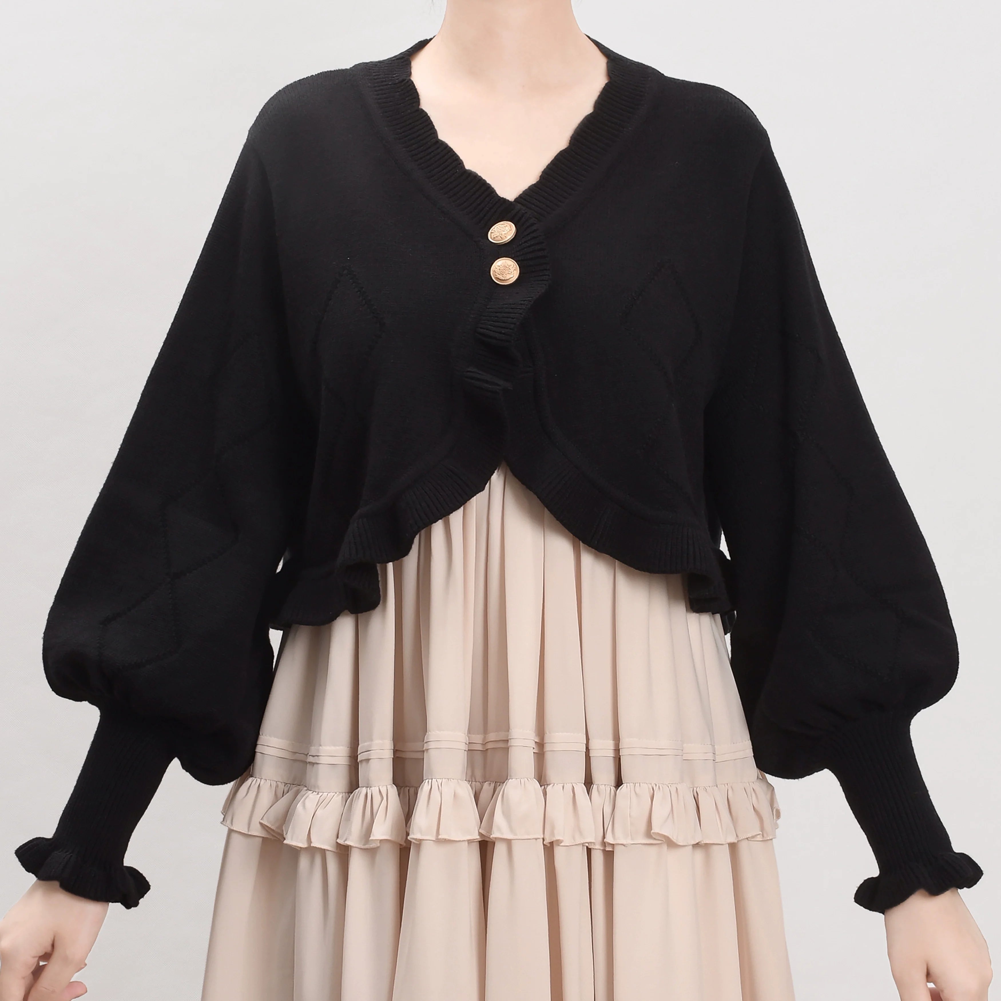 Cookie - Vintage Lolita Cardigan, Short Sweater - image 15
