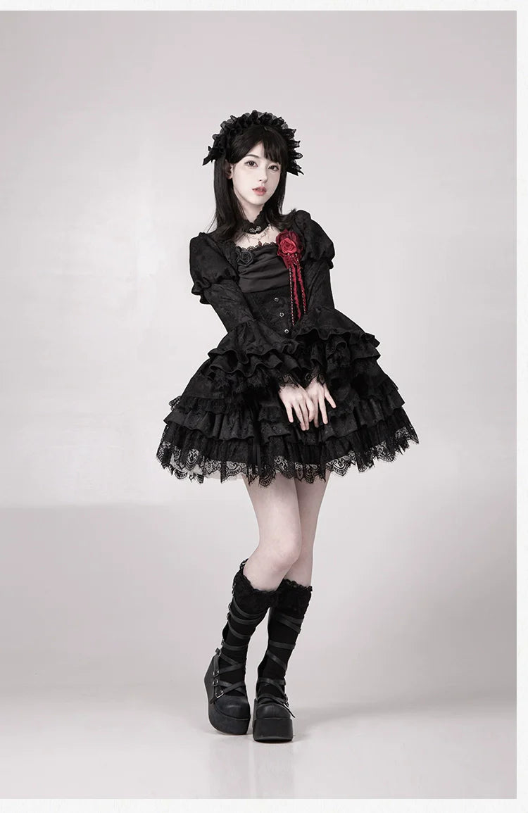 Twilight Witch-Inspired Black Gothic Lolita Skirt Set - image 29