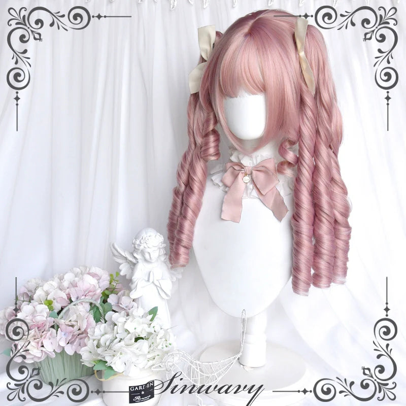 Sweet Lolita Wig, Detachable Roman Curl Ponytail - image 3