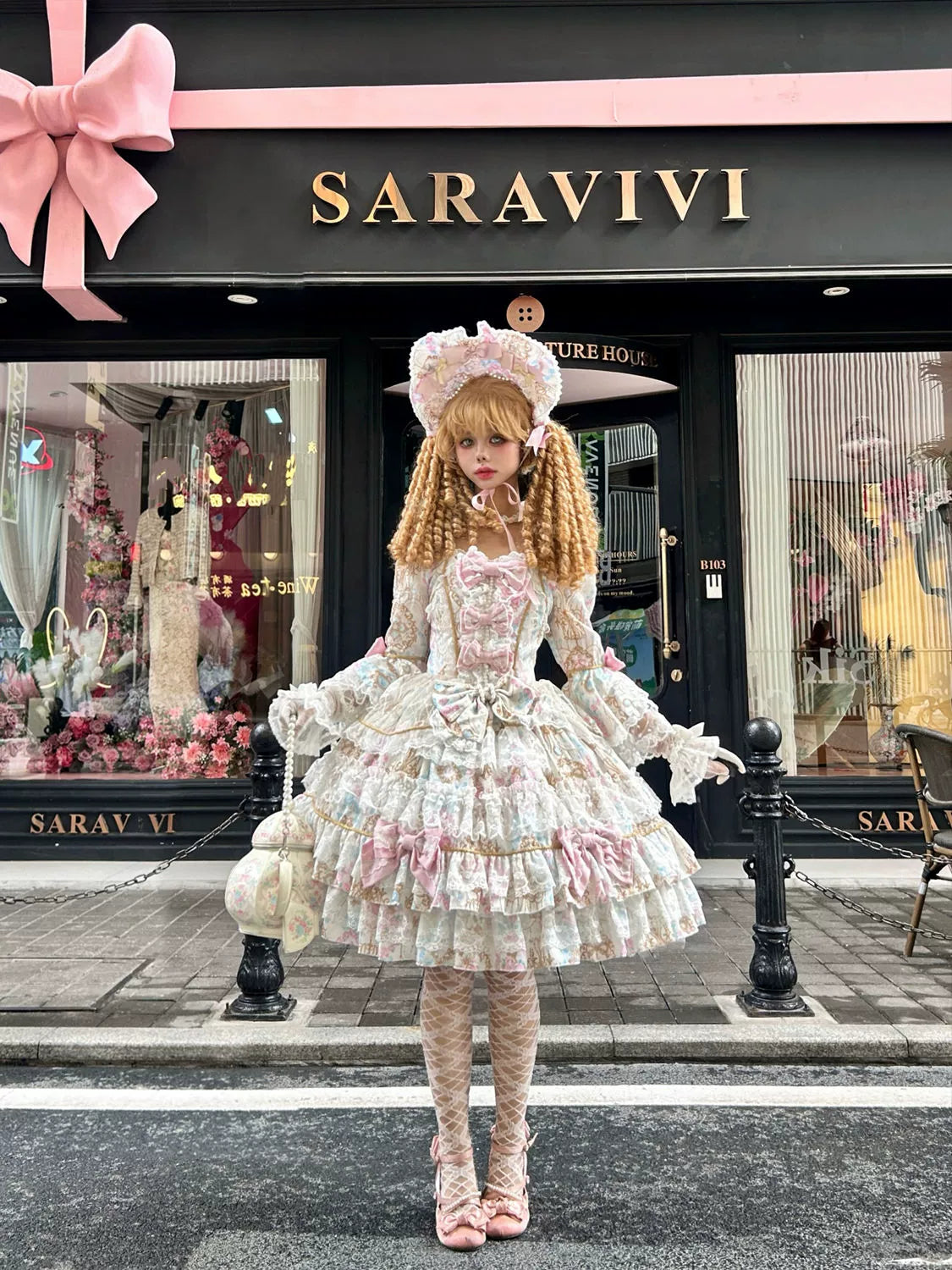 Candlelight Sonata - Sweet Lolita Long-Sleeve OP Dress - image 9