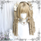 Retro Lolita Wigs Beige Gold Roman Roll Wig - image 2