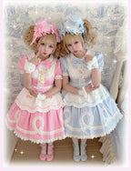 Candy Shop Manager - Old School Lolita Striped OP Dress, Detachable Apron - image 5