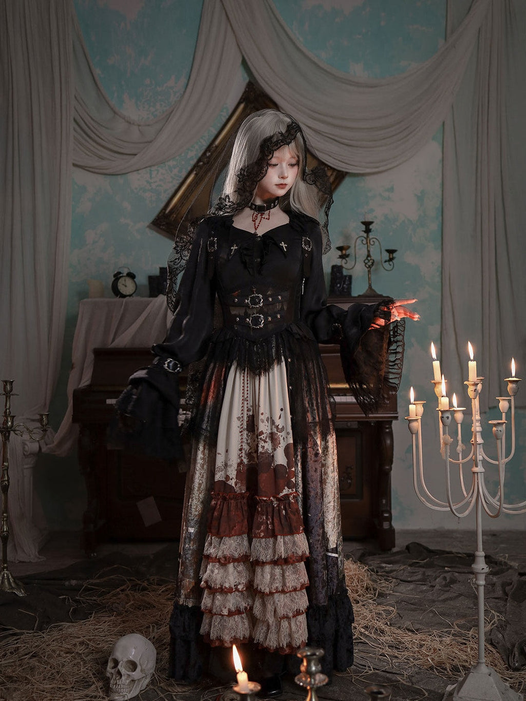 Heretic Nun Gothic Lolita Long JSK Set - image 5