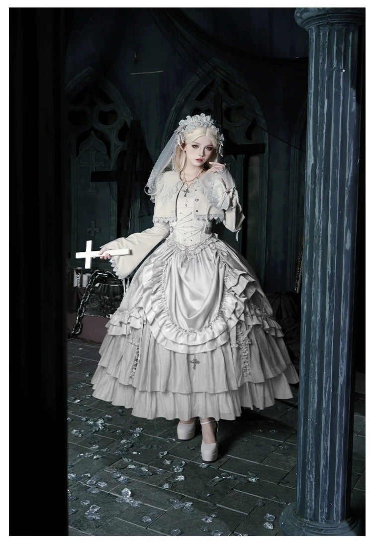 Humanoid Robot - Silver Gothic Lolita Mermaid Skirt Set - image 47