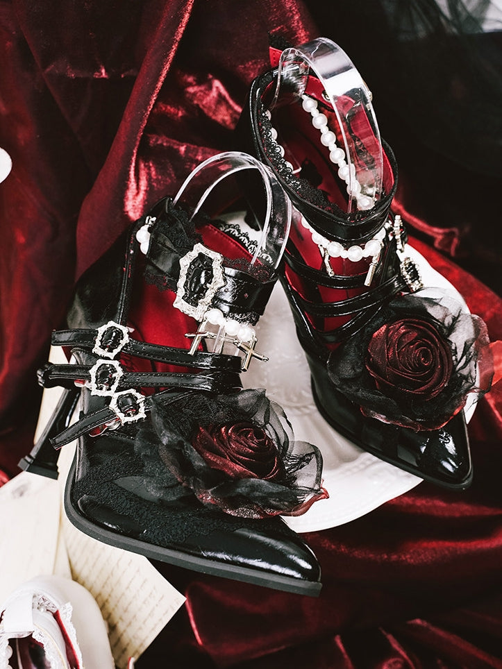 Forbidden Prayer - Rose Cross Gothic Lolita Heels - image 2