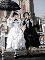 Dawn Bell & Dusk Song - Gothic Lolita Velvet OP Dress, Back Zipper and Accessories - image 1